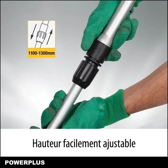 Powerplus Coupe-Bordure Électrique POWXG30033 500 W, diamètre de coupe 320 mm, manche réglable 120-150 cm, pour jardin jusqu'à 500 m²