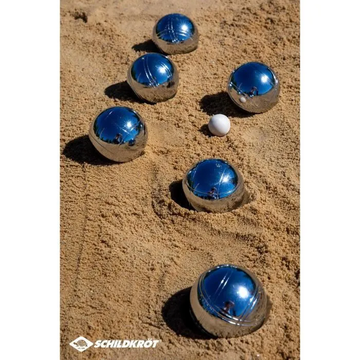 Schildkrot 4000885700084 Set de boules de pétanque 100 mm, acier inoxydable, argent et noir Schildkrot 4000885700084 Set de boules de pétanque 100 mm, acier inoxydable, argent et noir