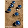Schildkrot 4000885700084 Set de boules de pétanque 100 mm, acier inoxydable, argent et noir