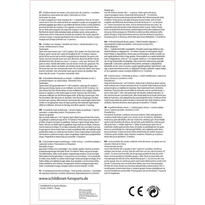 Schildkrot 4000885700084 Set de boules de pétanque 100 mm, acier inoxydable, argent et noir Schildkrot 4000885700084 Set de boules de pétanque 100 mm, acier inoxydable, argent et noir