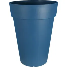 Riviera - Pot de fleurs Soleilla Haut, Plastique, H65 x D49 cm, Bleu