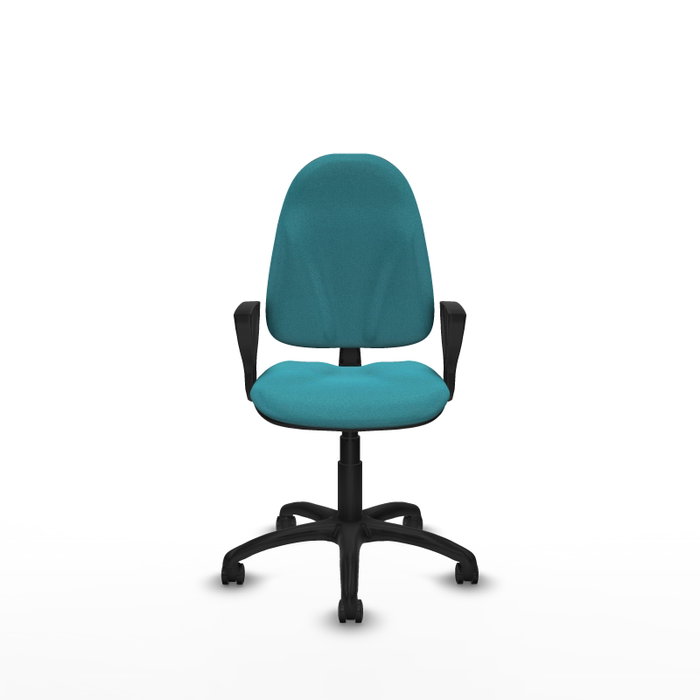 PIQUERAS Y CRESPO Chaise de bureau Algarra, tissu turquoise