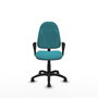 PIQUERAS Y CRESPO Chaise de bureau Algarra, tissu turquoise