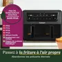 Cuisinart Friteuse sans huile Airfryer AFD10XBLE - Capacité 10,4L Double cuves - 6 modes de cuisson - Noir - 2400W