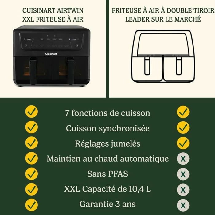 Cuisinart Airfryer AFD10XBLE Noir 10,4L Cuisinart Airfryer AFD10XBLE Noir 10,4L