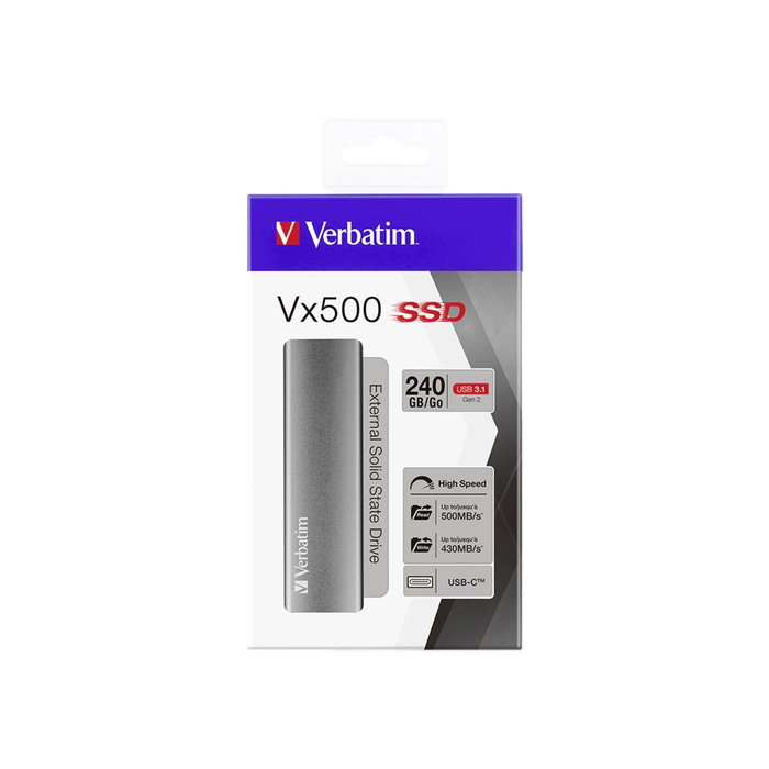 Verbatim Vx500 SSD externe 240 Go Argent