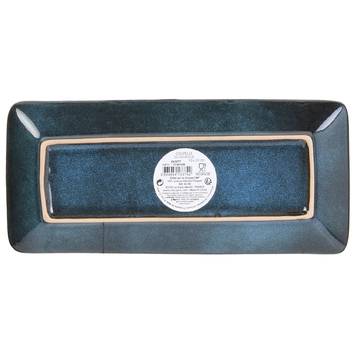 Home Deco Factory Plateau Rectangulaire Bleu 10x22 cm