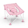 Bright Starts Transat bébé pliable Pop 'N Chill Gris - Pare-soleil amovible UV 50+ inclus, sac de transport, housse lavable, pour 0-6 mois (9 kg)