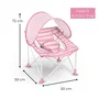 Bright Starts Transat bébé pliable Pop 'N Chill Gris - Pare-soleil amovible UV 50+ inclus, sac de transport, housse lavable, pour 0-6 mois (9 kg)