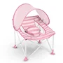 Bright Starts Transat bébé pliable Pop 'N Chill Gris - Pare-soleil amovible UV 50+ inclus, sac de transport, housse lavable, pour 0-6 mois (9 kg)