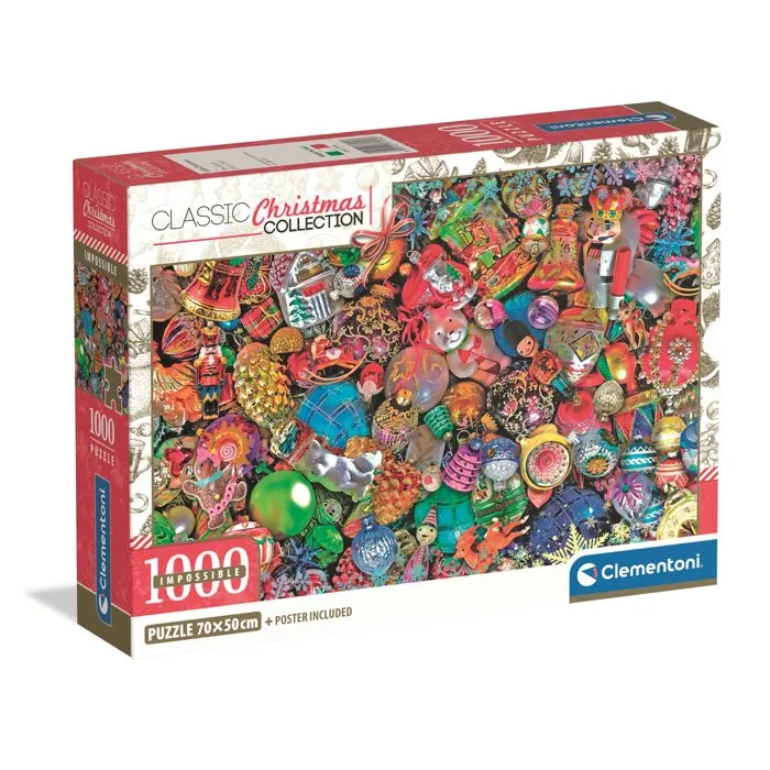 Clementoni Puzzle Jolly Christmas 1000 pièces avec Poster Clementoni Puzzle Jolly Christmas 1000 pièces avec Poster