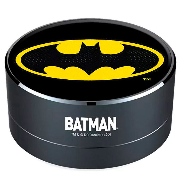 DC Comics Haut-parleur portable Bluetooth Batman avec radio FM, micro, lecteur MP3 et batterie - Carcasse aluminium
