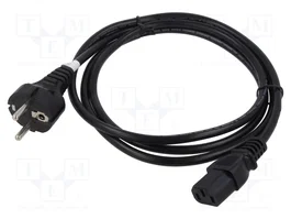 DIGITUS Câble d'alimentation H05VV-F 1,8m CEE 7/7 vers IEC C13 noir