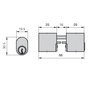 CVL Cylindre 5968/25x25/ln ovale à panneton à tiges