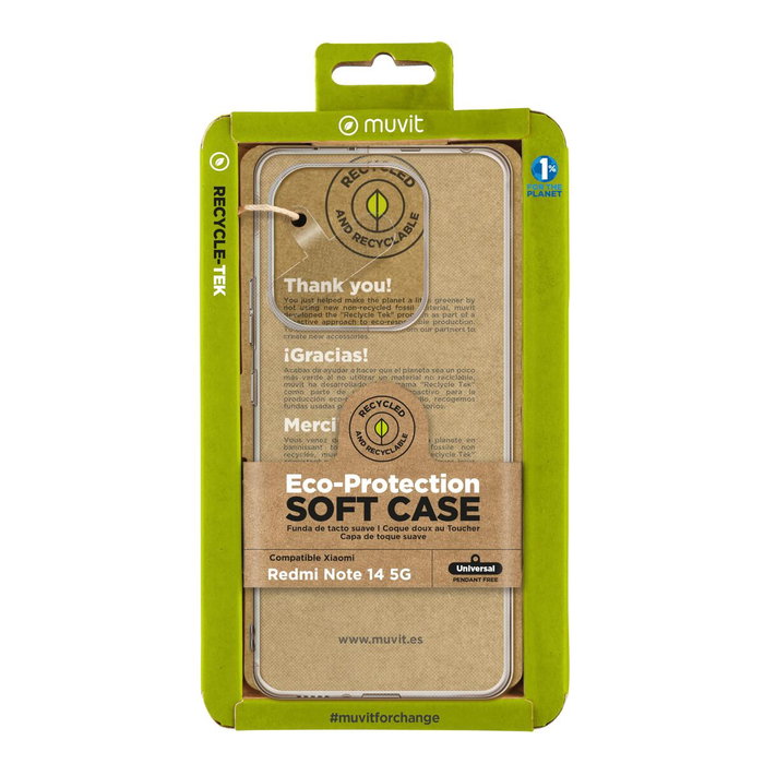 Protection pour téléphone portable Muvit Transparent