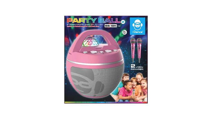 Cefa Karaoke Party Ball Rose avec lumières et 2 micros 40 W Cefa Karaoke Party Ball Rose avec lumières et 2 micros 40 W