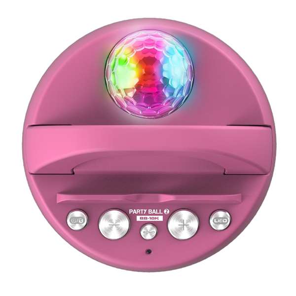 Cefa Karaoke Party Ball Rose avec lumières et 2 micros 40 W Cefa Karaoke Party Ball Rose avec lumières et 2 micros 40 W