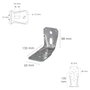 WOLFPACK LINEA PROFESIONAL Support pour bois avec angle renforcé 65x88x135 mm