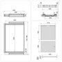Emuca Kit de porte-pantalon à 7tringles, panier et rack ajustable Quartz pour armoires, glissières extension totale et à fermeture douce, Module 80cm, Finition Titane