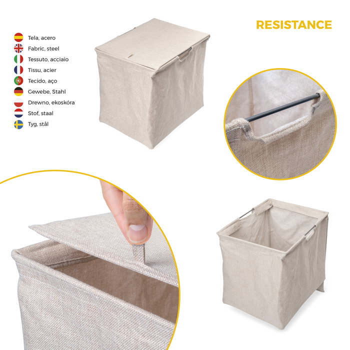 Emuca Kit de porte-pantalon à 7tringles, panier et rack ajustable Quartz pour armoires, glissières extension totale et à fermeture douce, Module 80cm, Finition Titane