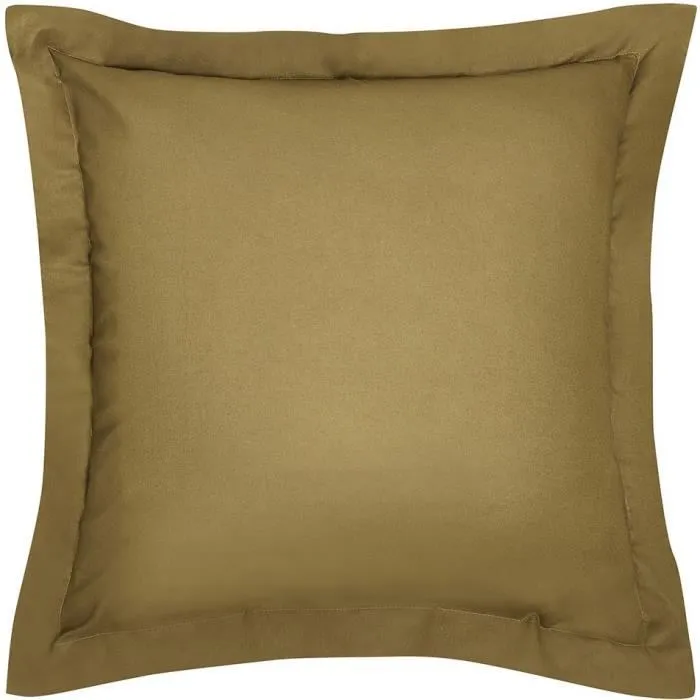 Taie d'oreiller TODAY - 63 x 63 cm - Coton bio certifié GOTS et oeko-Tex - Volant 5 cm - Confortable et durable