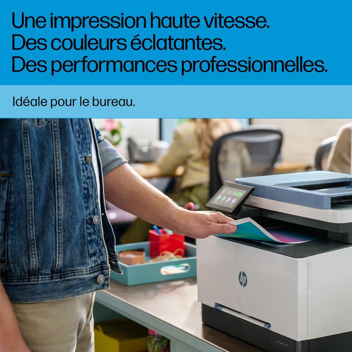 HP Color LaserJet Pro 3302sdw - Imprimante laser couleur multifonction WiFi avec impression recto-verso automatique, ADF, écran tactile et port USB pour bureau professionnel