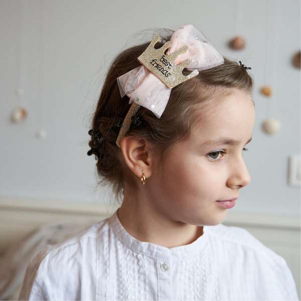 Inca Diadema Bandeau avec laçage et couronne Best Friends - Modèles assortis - Âge recommandé : 3 ans