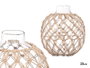 GIFTDECOR Sphère en verre avec corde naturelle