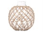 GIFTDECOR Sphère en verre avec corde naturelle