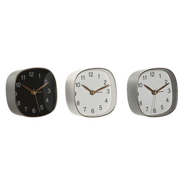 Horloge de table Home ESPRIT Blanc Noir Gris Doré Moderne (3 Unités)