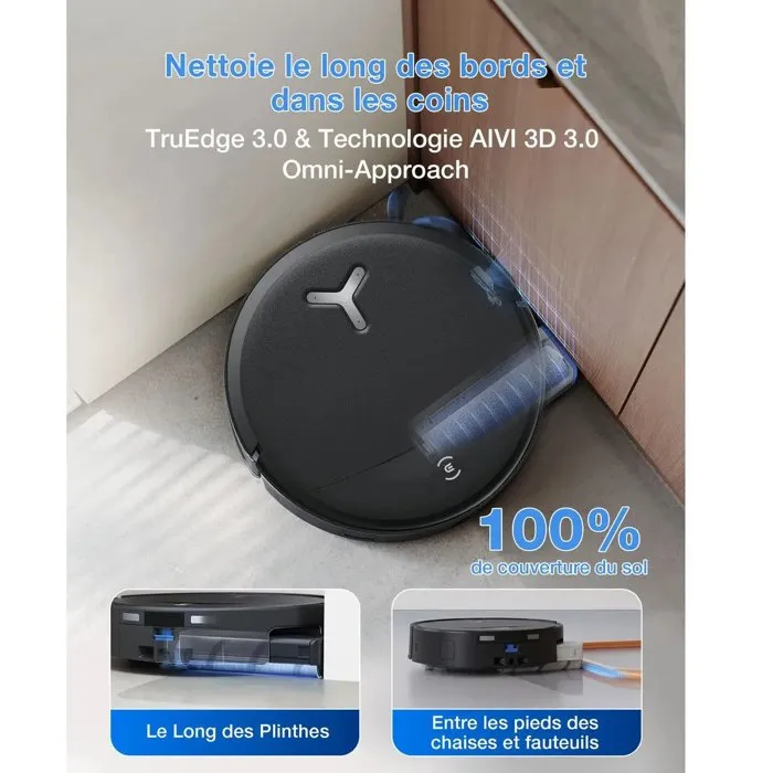 Ecovacs DEEBOT T80S OMNI Black - Robot Aspirateur Laveur avec Station OMNI Ecovacs DEEBOT T80S OMNI Black - Robot Aspirateur Laveur avec Station OMNI