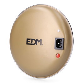 Edm Termocalentador - 500 W - Ø 20 x 5 cm - Autonomie de 2-3 heures - Charge de 4 min - Couleur or vieux - Avec housse lavable