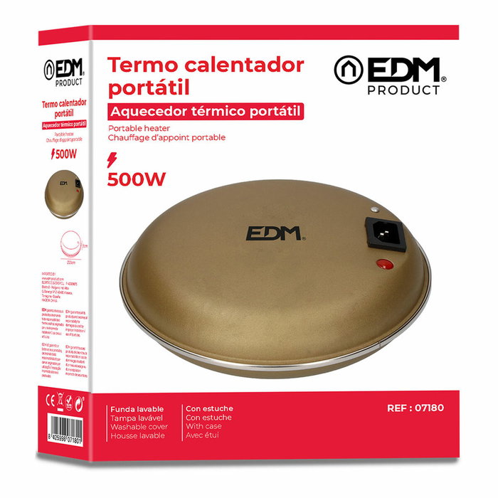 Edm Termo calentador 500 W, ø20 x 5 cm, Or vieil