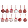 Boules de Noël Home ESPRIT Blanc Rouge PVC (14 Pièces)