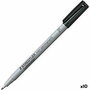 Marqueur Staedtler Lumocolor 316F Noir (10 Unités)