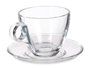 Vivalto Tasse à Café en Verre 170 ml avec Sous-tasse 12x8x12 cm (Set de 24)
