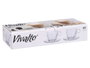 Vivalto Tasse à Café en Verre 170 ml avec Sous-tasse 12x8x12 cm (Set de 24)