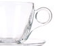 Vivalto Tasse à Café en Verre 170 ml avec Sous-tasse 12x8x12 cm (Set de 24)