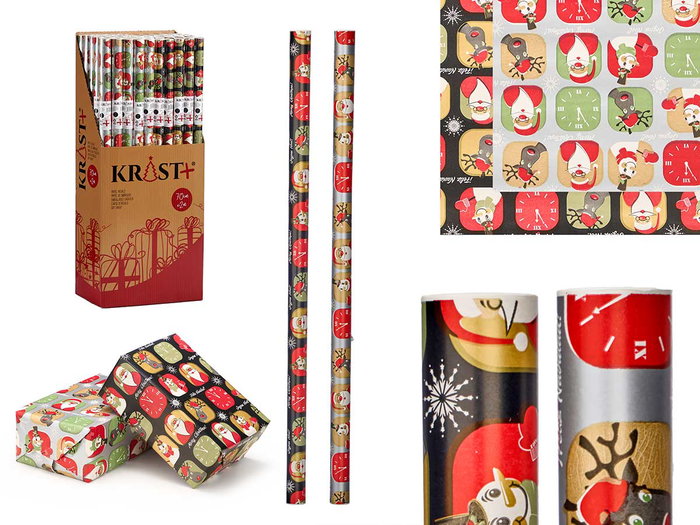 Krist+ Rouleau Papier Cadeau 70x200 cm motif Noël Enfant Surtis (Set de 50) Krist+ Rouleau Papier Cadeau 70x200 cm motif Noël Enfant Surtis (Set de 50)