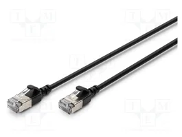 DIGITUS Cordon de raccordement Cat 6a F/FTP 1m Noir
