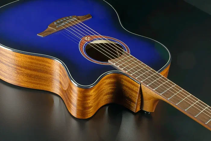 LAG Guitare Acoustique Électro-acoustique Dreadnought Cutaway - Édition Limitée Blue Burst