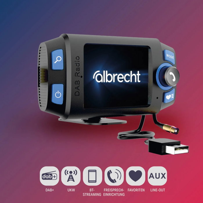 Albrecht DR 55 Adaptateur Radio Numérique DAB+ et Émetteur FM Albrecht DR 55 Adaptateur Radio Numérique DAB+ et Émetteur FM