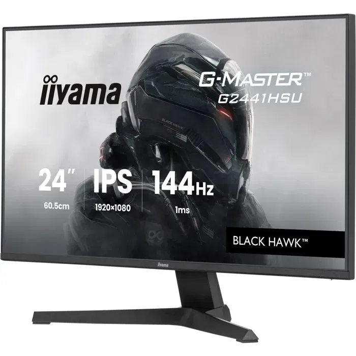 Iiyama G-Master G2441HSU-B1 - Moniteur PC Gamer 24" FHD IPS 144Hz 1ms, Hub USB, Haut-parleurs - Ecran pour Jeux