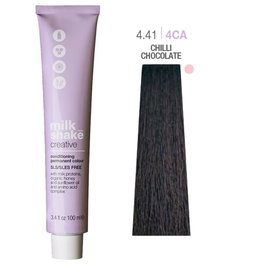 Milk Shake Creative - Teinture capillaire permanente sans SLS/SLES - 4.414CA Chili Chocolate - 100 ml