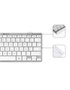 Subblim Combo Clavier et Souris Multidispositif Compact Argenté Bluetooth RF 2.4G