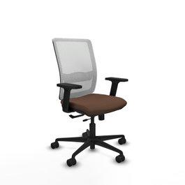 PIQUERAS Y CRESPO Chaise Haches Synchrone/Traslack Marron foncé/Blanc