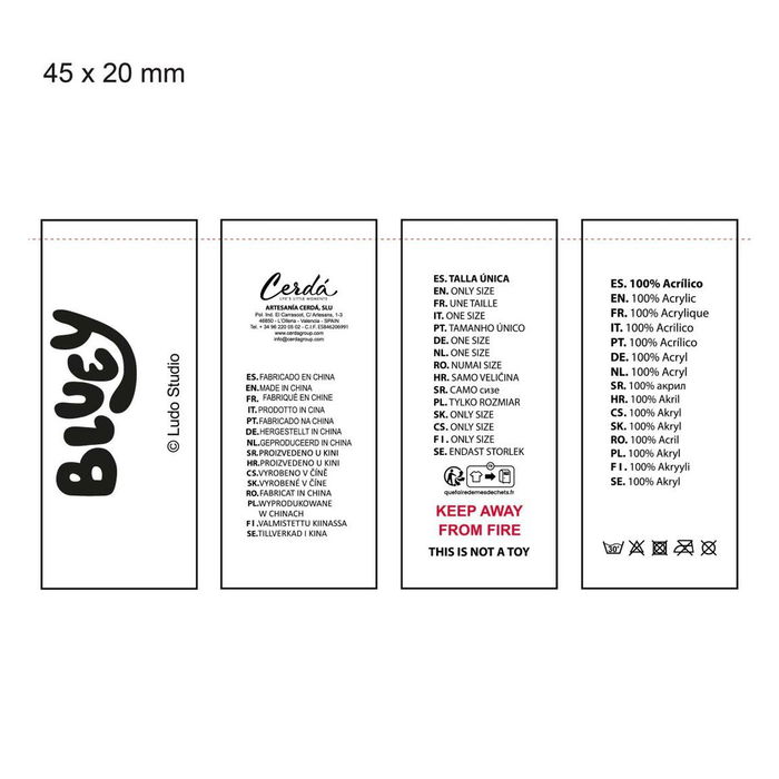 Bonnet et gants Bluey Bleu