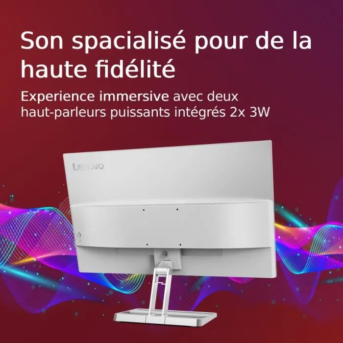 Lenovo L27i-40 - Écran PC 27 pouces FHD (1920x1080) IPS 100 Hz 4 ms, AMD FreeSync, Ports HDMI 1.4 et VGA