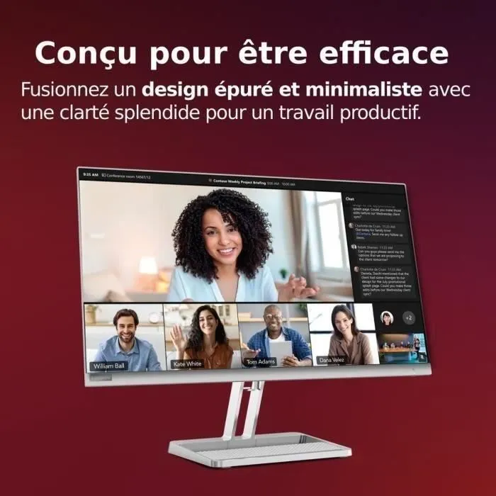 Lenovo L27i-40 - Écran PC 27 pouces FHD (1920x1080) IPS 100 Hz 4 ms, AMD FreeSync, Ports HDMI 1.4 et VGA