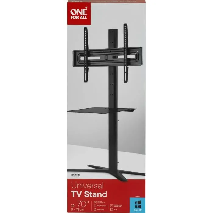 One For All WM 4672 - Support mural TV inclinable 15°, orientable 90° pour écrans 32 à 70 pouces, compatible VESA, jusqu'à 25 kg, gestion des câbles One For All WM 4672 - Support mural TV inclinable 15°, orientable 90° pour écrans 32 à 70 pouces, compatible VESA, jusqu'à 25 kg, gestion des câbles